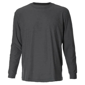Men's SB Sport Classic Fit Long Sleeve Tennis Crew Grey Melange-Apparel-Sofibella-101627-DEFAULT-L-Tennis Express