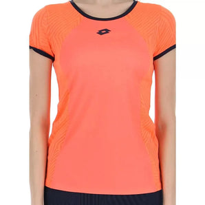 Women's Superrapida V Pickleball Top-Apparel-Lotto-101897-16M_CORAL_FLUO-L-Tennis Express