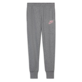 Girls' Sportswear Club French Terry Pants-Apparel-Nike-102130-093_CARBON_HTELM_PK-L-Tennis Express