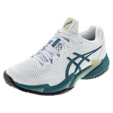 Men's Court FF 3 Tennis Shoes White and Foggy Teal,Footwear,Asics,White/Foggy Teal,6,Tennis Express,1041A370-107F26copy