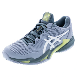Men's Court FF 3 Tennis Shoes Grey Blue and White,Footwear,Asics,6,GREY_BLUE/WHITE,Tennis Express,1041A370-404U26copy