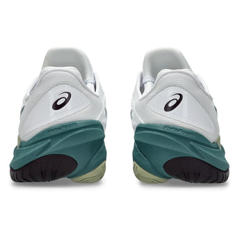 Men's Court FF 3 Tennis Shoes White and Foggy Teal,Footwear,Asics,,,Tennis Express,1041A370_107-4