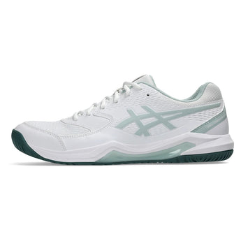 Men's GEL-Dedicate 8 Tennis Shoes White and Cold Moss-Footwear-Asics-1041A408_107S26-2-Tennis Express