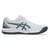 Men's GEL-Dedicate 8 Tennis Shoes White and Ironclad-Footwear-Asics-1041A408_108S26-1-Tennis Express