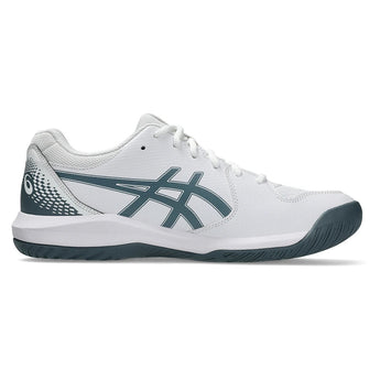 Men's GEL-Dedicate 8 Tennis Shoes White and Ironclad-Footwear-Asics-1041A408_108S26-1-Tennis Express