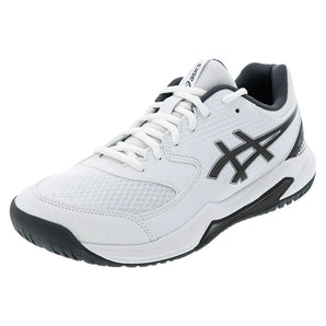 Men's GEL-Dedicate 8 Pickleball Shoes White and Gunmetal-Footwear-Asics-1041A409-105S26copy-675354Tennis Express