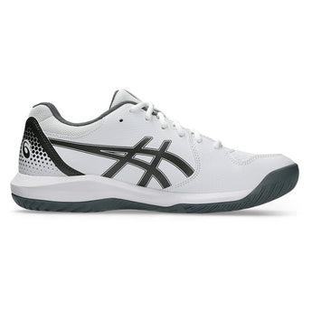 Men's GEL-Dedicate 8 Pickleball Shoes White and Gunmetal-Footwear-Asics-1041A409_105s26-1-Tennis Express