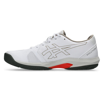 Men's Solution Swift FF 2 Tennis Shoes White and Vintage Khaki,Footwear,Asics,,,Tennis Express,1041A466_105-1