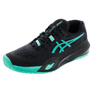 Men's GEL-Resolution X Tennis Shoes Black and Aurora Green-Footwear-Asics-6-BLACK/AURORA_GREEN, [current_file_name-Tennis Express