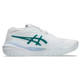 Men's GEL-Resolution X Tennis Shoes White and Pitch Green-Footwear-Asics-1041A481-102F25-2-Tennis Express