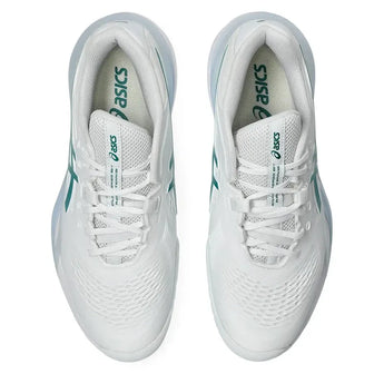 Men's GEL-Resolution X Tennis Shoes White and Pitch Green-Footwear-Asics-1041A481-102F25-3-Tennis Express