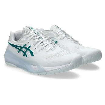 Men's GEL-Resolution X Tennis Shoes White and Pitch Green-Footwear-Asics-1041A481-102F25-y-Tennis Express