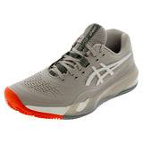 Men's CLAY Court GEL-Resolution X Tennis Shoes Greige and Soft Oat,Footwear,Asics,Greige/Soft Oat,6,Tennis Express,1041A485-200F26copy