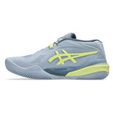 Men's CLAY Court GEL-Resolution X Tennis Shoes Grey Blue and Pistachio,Footwear,Asics,,,Tennis Express,1041A485-402U26-2