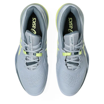 Men's CLAY Court GEL-Resolution X Tennis Shoes Grey Blue and Pistachio,Footwear,Asics,,,Tennis Express,1041A485-402U26-3