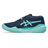 Men's CLAY Court GEL-Resolution X Tennis Shoes Night Sky and Illuminate Mint,Footwear,Asics,,,Tennis Express,1041A485_404-2
