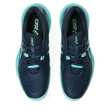 Men's CLAY Court GEL-Resolution X Tennis Shoes Night Sky and Illuminate Mint,Footwear,Asics,,,Tennis Express,1041A485_404-4