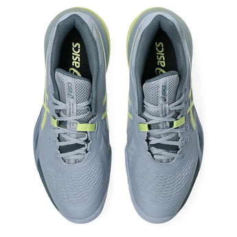 Men's GEL-Resolution X 2E Width Tennis Shoes Grey Blue and Pistachio,Footwear,Asics,,,Tennis Express,1041A487-402U26-3