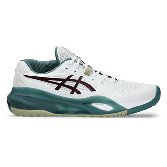 Men's GEL-Resolution X Wide Tennis Shoes White and Dark Aubergine,Footwear,Asics,,,Tennis Express,1041A487_104-2