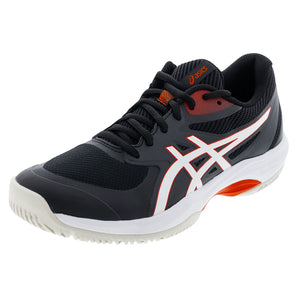 Men's Game FF Tennis Shoes Black and Cherry Tomato,Footwear,Asics,Black/Cherry Tomato,6,Tennis Express,1041A489-003F26copy
