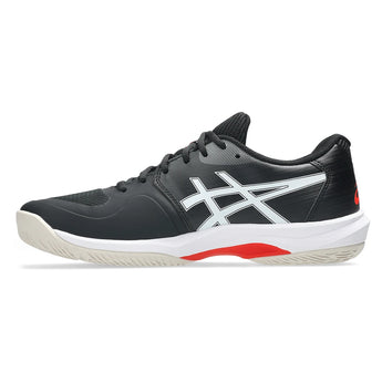 Men's Game FF Tennis Shoes Black and Cherry Tomato,Footwear,Asics,,,Tennis Express,1041A489_003-1