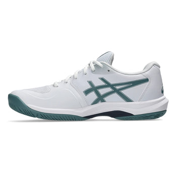 Men's Game FF Tennis Shoes White and Foggy Teal,Footwear,Asics,,,Tennis Express,1041A489_105-1