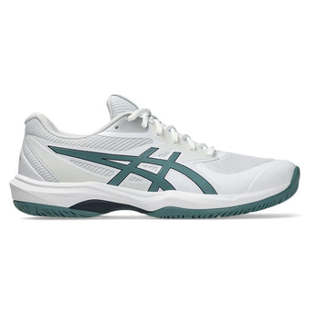 Men's Game FF Tennis Shoes White and Foggy Teal,Footwear,Asics,,,Tennis Express,1041A489_105-2