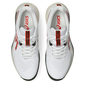 Men's GEL-Challenger 15 Clay Tennis Shoes White and Cherry Tomato,Footwear,Asics,,,Tennis Express,1041A508_104-4