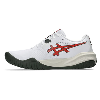 Men's GEL-Challenger 15 Tennis Shoes White and Cherry Tomato,Footwear,Asics,,,Tennis Express,1041A510_104-1