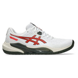 Men's GEL-Challenger 15 Tennis Shoes White and Cherry Tomato,Footwear,Asics,,,Tennis Express,1041A510_104-21