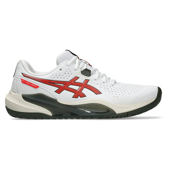Men's GEL-Challenger 15 Tennis Shoes White and Cherry Tomato,Footwear,Asics,,,Tennis Express,1041A510_104-21