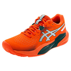 Men's GEL-Challenger 15 Padel Shoes Energy Orange and Jewel Green,Footwear,Asics,Energy Orange/Jewel Green,6,Tennis Express,1041A511-801F26copy