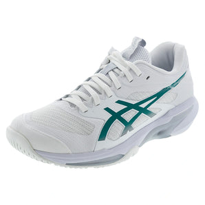 Men's Solution Speed FF 4 Tennis Shoes White and Pitch Green,Footwear,Asics,White/Pitch Green,6,Tennis Express,1041A532-103F26copy