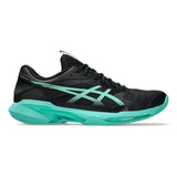 Men's Solution Speed FF 4 Tennis Shoes Black and Aurora Green-Footwear-Asics-1041A532_001-1-Tennis Express