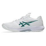 Men's Solution Speed FF 4 Tennis Shoes White and Pitch Green,Footwear,Asics,,,Tennis Express,1041A532_103-1
