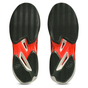 Men's CLAY Court Solution Speed FF 4 Tennis Shoes Cherry Tomato and Vintage Khaki,Footwear,Asics,,,Tennis Express,1041A533_800-6