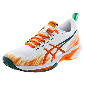 Men's SonicSmash FF Padel Shoes White and Energy Orange,Footwear,Asics,White/Energy Orange,6,Tennis Express,1041A538-100F26copy