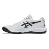 Men's GEL-Dedicate 9 Tennis Shoes White and Vintage Khaki,Footwear,Asics,,,Tennis Express,1041A543_100-1