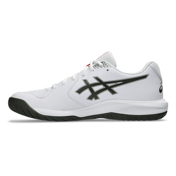 Men's GEL-Dedicate 9 Tennis Shoes White and Vintage Khaki,Footwear,Asics,,,Tennis Express,1041A543_100-1