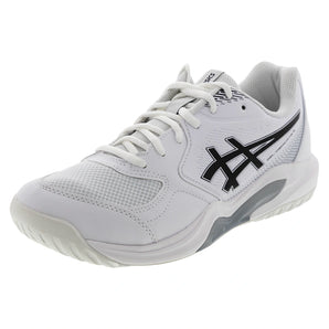 Men's GEL-Dedicate 9 Wide Tennis Shoes White and Black,Footwear,Asics,White/Black,7,Tennis Express,1041A544-102F26copy