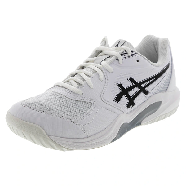 Men's GEL-Dedicate 9 Wide Tennis Shoes White and Black,Footwear,Asics,White/Black,7,Tennis Express,1041A544-102F26copy