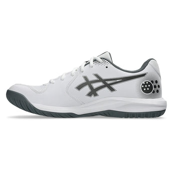 Men's GEL-Dedicate 9 Pickleball Shoes White and Gunmetal,Footwear,Asics,,,Tennis Express,1041A545-100F26-1