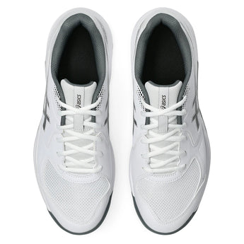 Men's GEL-Dedicate 9 Pickleball Shoes White and Gunmetal,Footwear,Asics,,,Tennis Express,1041A545-100F26-3