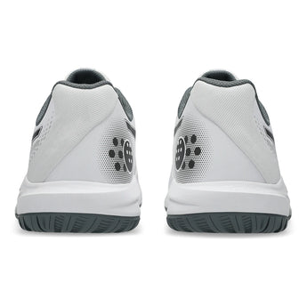 Men's GEL-Dedicate 9 Pickleball Shoes White and Gunmetal,Footwear,Asics,,,Tennis Express,1041A545-100F26-4