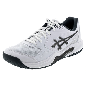 Men's GEL-Dedicate 9 Pickleball Shoes White and Gunmetal,Footwear,Asics,White/Gunmetal,6,Tennis Express,1041A545-100F26copy