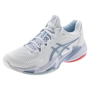 Women's Court FF 3 Tennis Shoes White and Sky,Footwear,Asics,5,WHITE/SKY,Tennis Express,1042A220-107U26copy