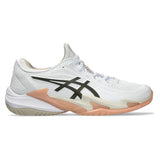 Women's Court FF 3 Tennis Shoes White and Black Coffee,Footwear,Asics,,,Tennis Express,1042A220_108-1