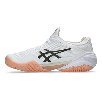 Women's Court FF 3 Tennis Shoes White and Black Coffee,Footwear,Asics,,,Tennis Express,1042A220_108-2