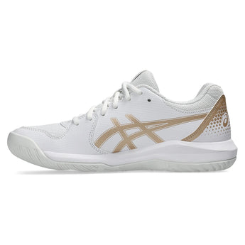 Women's GEL-Dedicate 8 Pickleball Shoes White and Champagne-Footwear-Asics-1042A236_105S26-2-Tennis Express
