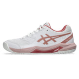 Women's GEL-Dedicate 8 Tennis Shoes White and Rose Rouge-Footwear-Asics-1042A237_106S26-1-Tennis Express